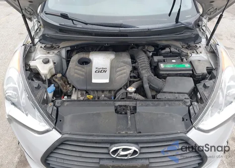 2014 Hyundai Veloster Turbo W/Blue из США, поврежденный, VIN KMHTC6AE6EU206856